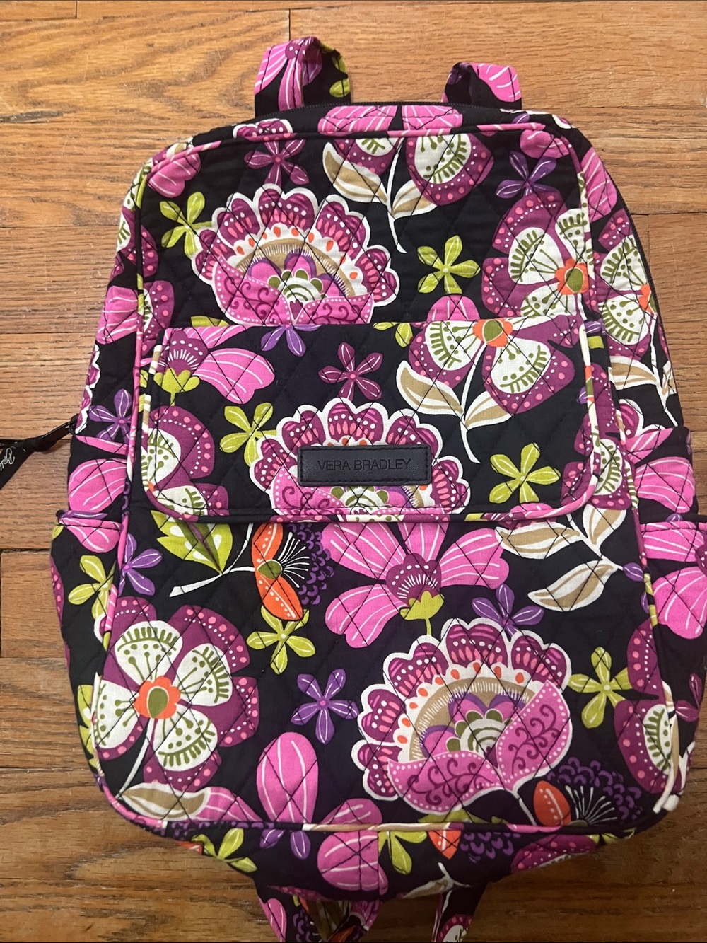 RARE VTG Vera Bradley Pirouette Pink Quilted Backpack Bella/Campus EUC!